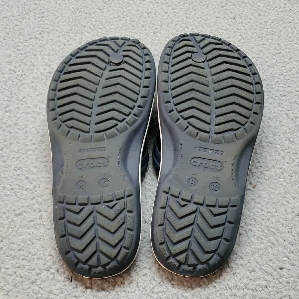 CROCS Men's Dark Blue Flip Flops Size 8